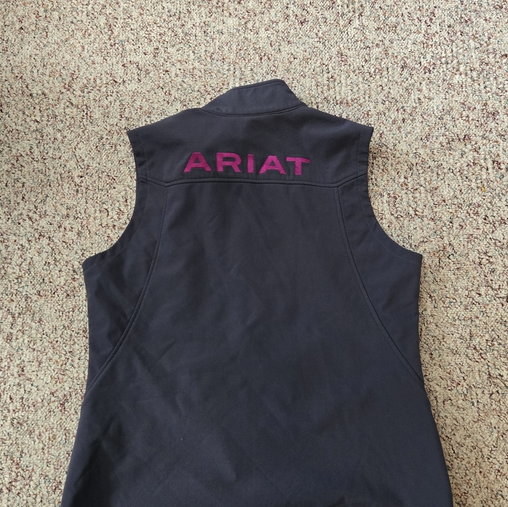 Ariat Dark Vest with Hard To Find Magenta Logo